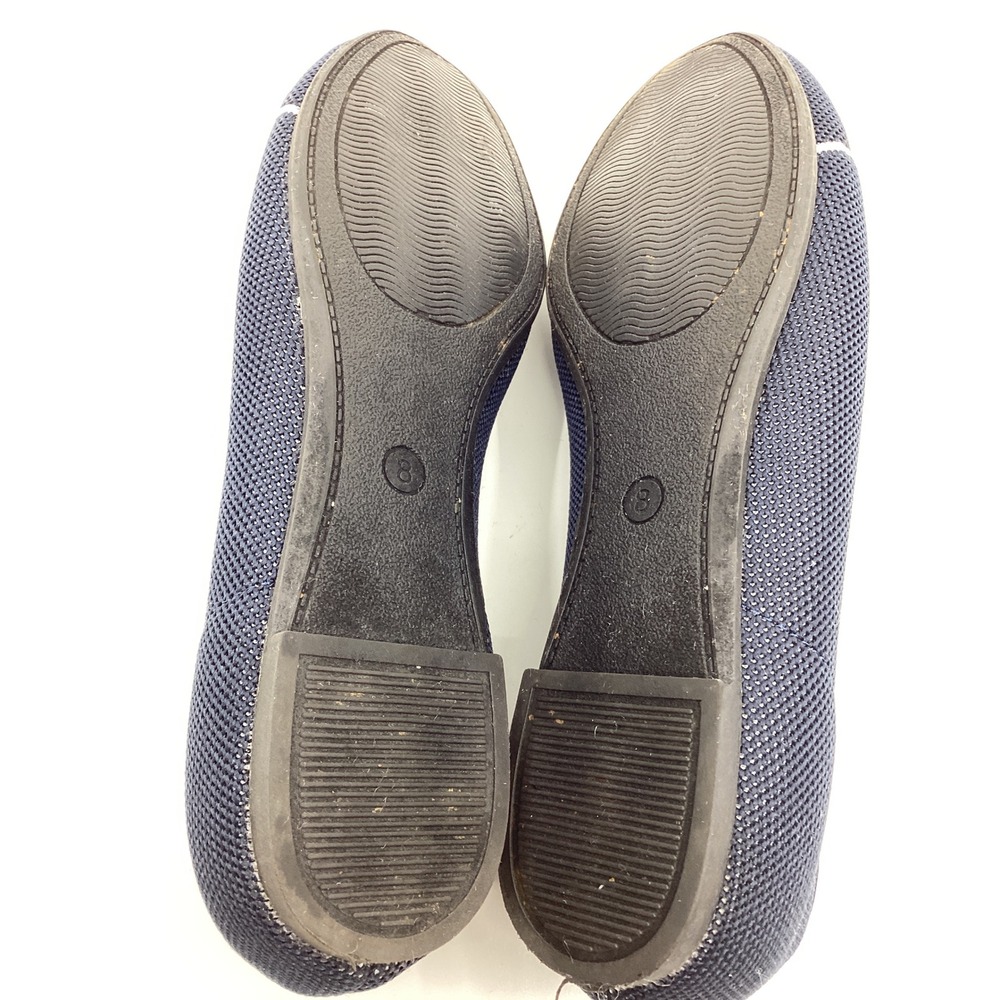 Serra Navy Blue Knit Heart Graphic Slip On Loafers Flats Womens Size 8 - Picture 6 of 7